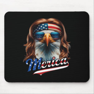 Bald Eagle Merica 4. Juli Eagle Mullet Funny Man Mousepad