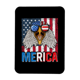 Bald Eagle Merica 4. Juli Magnet