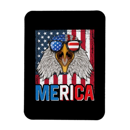 Bald Eagle Merica 4. Juli Magnet (Vertikal)