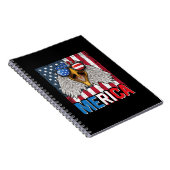 Bald Eagle Merica 4. Juli Notizblock (Rechte Seite)