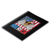 Bald Eagle Merica 4. Juli Notizblock (Linke Seite)
