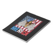 Bald Eagle Merica 4. Juli Notizblock (Rotiert)