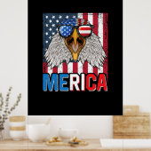 Bald Eagle Merica 4. Juli Poster (Küche)