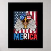 Bald Eagle Merica 4. Juli Poster (Vorne)