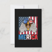 Bald Eagle Merica 4. Juli RSVP Karte (Vorderseite)