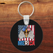 Bald Eagle Merica 4. Juli Schlüsselanhänger (Vorderseite)