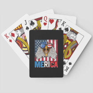 Bald Eagle Merica 4. Juli Spielkarten