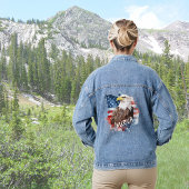 Bald Eagle 'Merica Flag Patriotic Jeansjacke