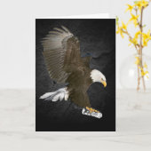 Bald Eagle mit Abschluss-Diplom 2025 Karte (Gelbe Blume)
