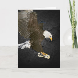 Bald Eagle mit Abschluss Diploma Karte
