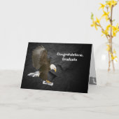 Bald Eagle mit Abschluss Diploma Karte (Gelbe Blume)