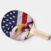 Bald Eagle mit amerikanischer Flagge Tischtennis Schläger (Seitenansicht)
