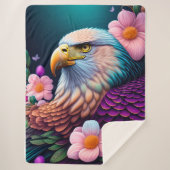 Bald Eagle mit Blume Sherpadecke (Vorderseite)