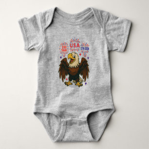 Bald Eagle mit Fireworks- USA 250 Years 1776-2026 Baby Strampler