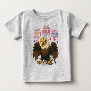 Bald Eagle mit Fireworks- USA 250 Years 1776-2026 Baby T-shirt