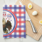 Bald Eagle mit Fireworks- USA 250 Years 1776-2026 Geschirrtuch (Viertel Falte)