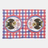 Bald Eagle mit Fireworks- USA 250 Years 1776-2026 Geschirrtuch (Horizontal)