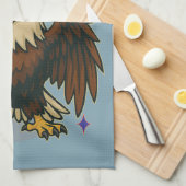 Bald Eagle mit Fireworks- USA 250 Years 1776-2026 Geschirrtuch (Viertel Falte)