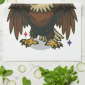 Bald Eagle mit Fireworks- USA 250 Years 1776-2026 Geschirrtuch (Gefaltet)