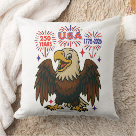 Bald Eagle mit Fireworks- USA 250 Years 1776-2026 Kissen