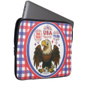 Bald Eagle mit Fireworks- USA 250 Years 1776-2026 Laptopschutzhülle (Vorne Rechts)