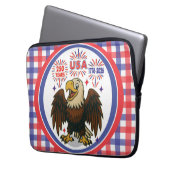 Bald Eagle mit Fireworks- USA 250 Years 1776-2026 Laptopschutzhülle (Vorderseite Links)