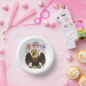 Bald Eagle mit Fireworks- USA 250 Years 1776-2026 Pappteller (Party)