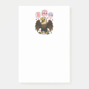 Bald Eagle mit Fireworks- USA 250 Years 1776-2026 Post-it Klebezettel