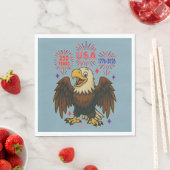 Bald Eagle mit Fireworks- USA 250 Years 1776-2026 Serviette (Beispiel)