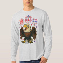 Bald Eagle mit Fireworks- USA 250 Years 1776-2026 T-Shirt