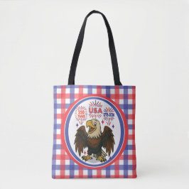 Bald Eagle mit Fireworks- USA 250 Years 1776-2026 Tasche
