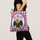 Bald Eagle mit Fireworks- USA 250 Years 1776-2026 Tasche (Von Nahem)