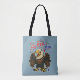 Bald Eagle mit Fireworks- USA 250 Years 1776-2026 Tasche