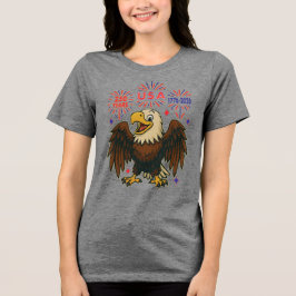 Bald Eagle mit Fireworks- USA 250 Years 1776-2026 Tri-Blend Shirt
