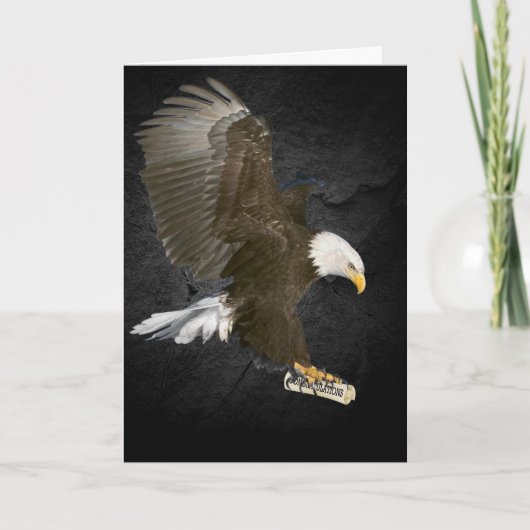 Bald Eagle mit Glückwunsch Grad Diploma Karte (Vorderseite)