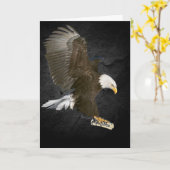 Bald Eagle mit Glückwunsch Grad Diploma Karte (Gelbe Blume)