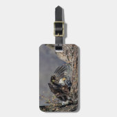 Bald Eagle mit ihrem Baby Gepäckanhänger (Vorderseite vertikal)