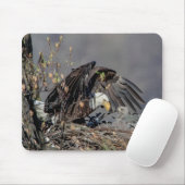 Bald Eagle mit ihrem Baby Mousepad (Mit Mouse)
