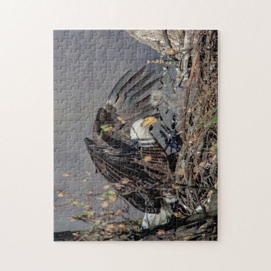 Bald Eagle mit ihrem Baby Puzzle (Vertikal)