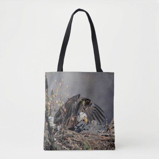 Bald Eagle mit ihrem Baby Tasche (Vorderseite)