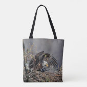 Bald Eagle mit ihrem Baby Tasche (Rückseite)