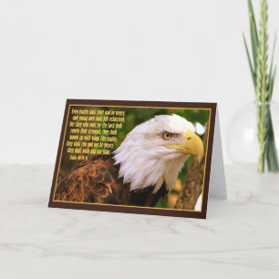 Bald Eagle mit Isaiah 40:30-31 Karte