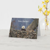 Bald Eagle mit schlechten Haaren Karte (Gelbe Blume)