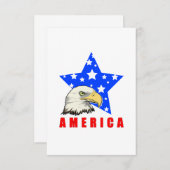 Bald Eagle mit Sternen | Amerika Begleitkarte (Vorne/Hinten)
