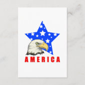 Bald Eagle mit Sternen | Amerika Begleitkarte (Vorderseite)