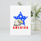 Bald Eagle mit Sternen | Amerika Begleitkarte (Stehend Vorderseite)