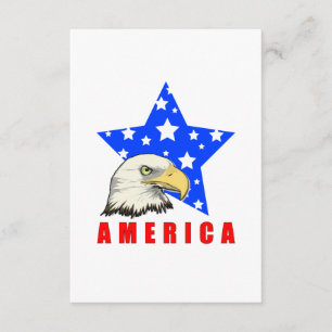 Bald Eagle mit Sternen   Amerika Begleitkarte