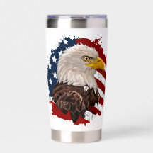 Bald Eagle mit USA Flag Patriotic
