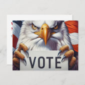 Bald Eagle mit Wählerstimmen-Zeichen Postkarte (Vorne/Hinten)