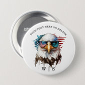 Bald Eagle modernes und einzigartiges nationales S Button (Vorne & Hinten)